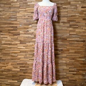 inmod | Vintage-Inspired | Dusty Rose | Floral | Chiffon Dress | Various Sizes